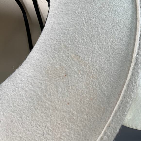 EUGENIA KIM One Size White Wool Felt Bow Trim Fedora Hat - Picture 9 of 9